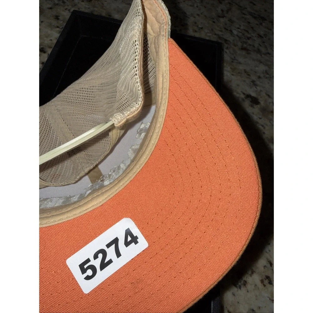 Dale Brisby Just Ranchin' Adjustable Snapback Hat One Size Orange Tan.‎ 5274